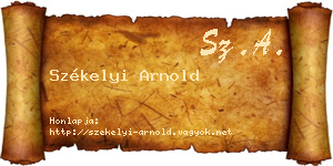 Székelyi Arnold névjegykártya