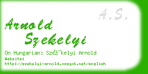 arnold szekelyi business card